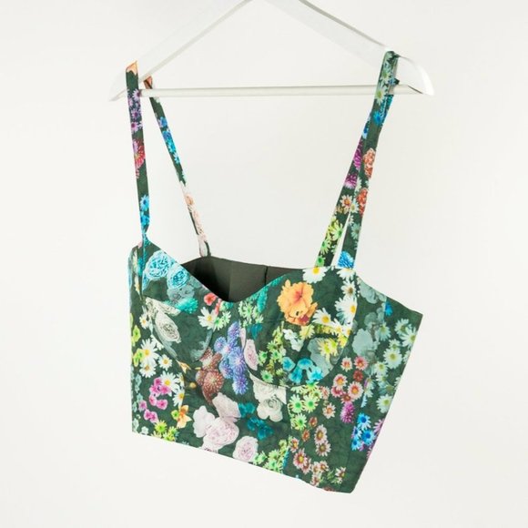Sophie Hulme SS/13 Green Silk Floral Bustier - Picture 2 of 6